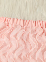 Children's Pearl Bowknot Top and Skirt Set