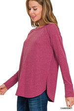 Zenana Baby Waffle Long Sleeve Top
