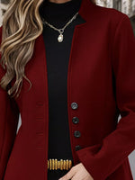 Button Up Long Sleeve Coat