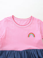Children's Heart Embroidered Casual Dress
