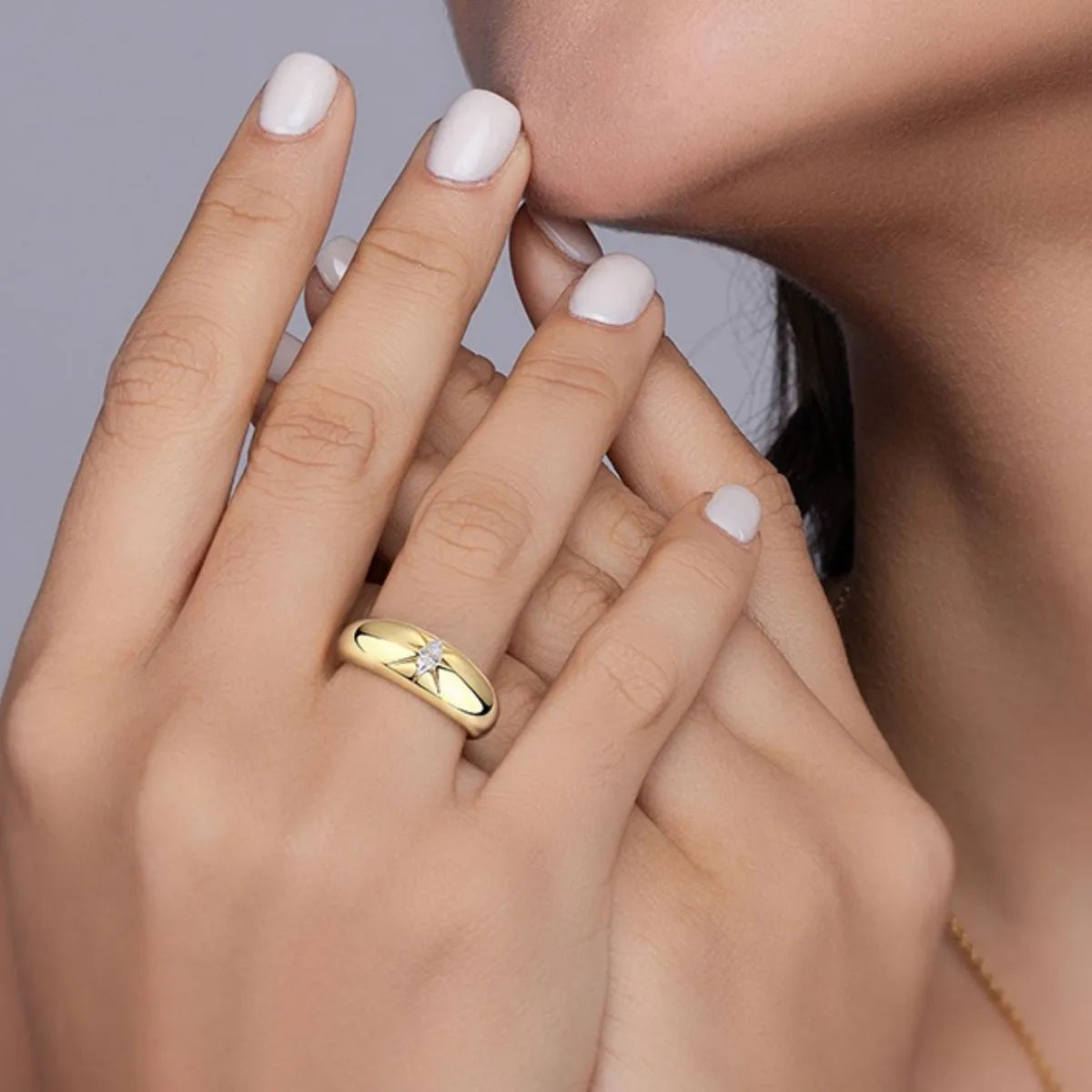 925 Sterling Silver Moissanite Ring - Ladyez