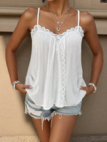 Lace Trim Cami Top - Ladyez