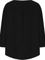 Full Size Round Neck Relaxed Fit Blouse Plus Size