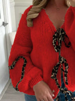 Tie Front Long Sleeve Sweater