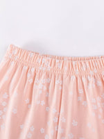 Children's Ruffled Sleeve Graphic Tee & Floral Shorts Set