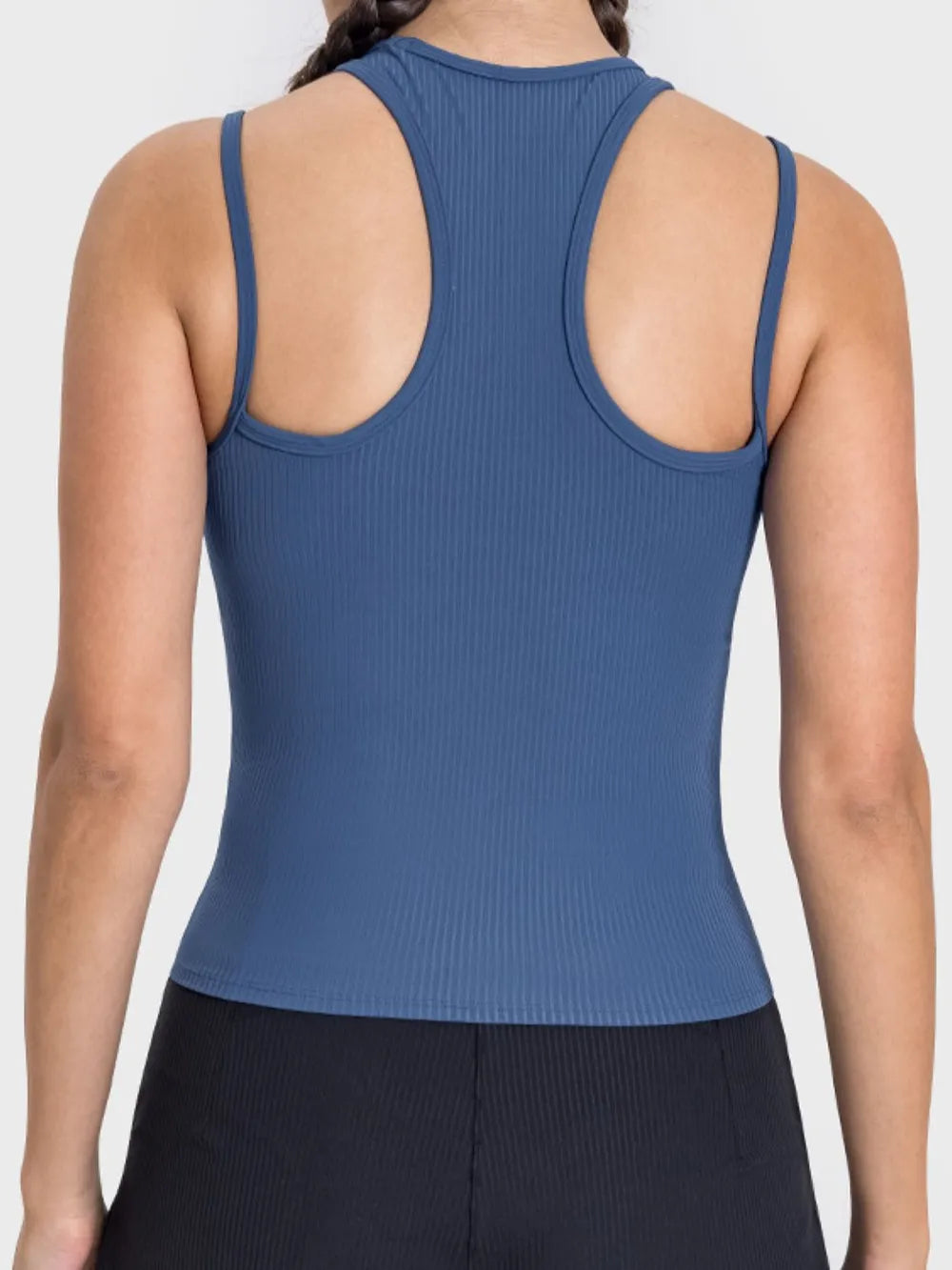 Millennia Cutout Round Neck Racerback Active Tank - Ladyez