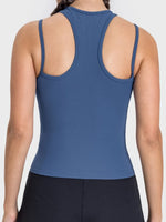 Millennia Cutout Round Neck Racerback Active Tank - Ladyez