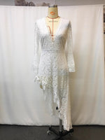 Lace High-Low V-Neck Dress