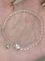 Crystal Beaded Bracelet with Butterfly Charm