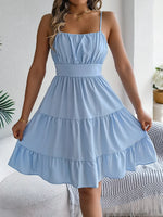 Smocked Back Tiered Cami Dress