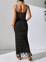 Openwork Scoop Neck Cover-Up Dress - Ladyez