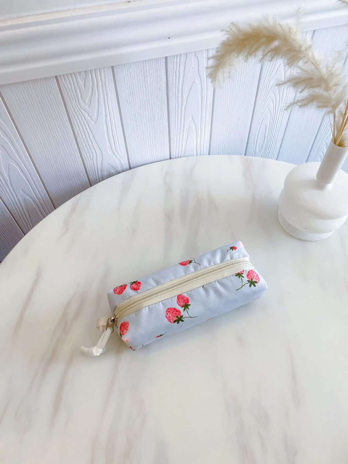 3-Piece Strawberry Print Canvas Bag Set - Ladyez
