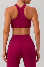 Round Neck Racerback Active Tank - Ladyez