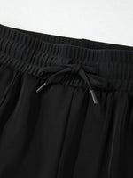 High Waisted Drawstring Swim Shorts