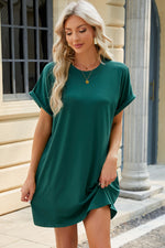 Florira Short Sleeve Mini Dress with Pockets - Ladyez
