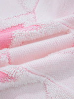 Oversized Star Pattern Ribbed Edge Drop Shoulder Sweater