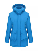 Full Size Zip Up Hooded Parka Outerwear Plus Size