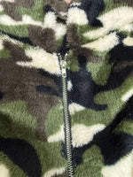 Fuzzy Camo Zip-Up Hoodie