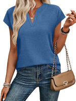 Notched Short Sleeve T-Shirt