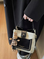 Two-Tone Bucket Crossbody Bag