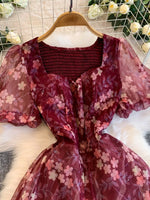 Sweetheart Neck Puff Sleeve Dress