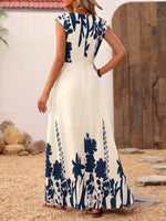 Printed Square Neck Maxi Dress