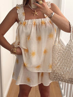 Striped Heart Cami Top and Shorts Set