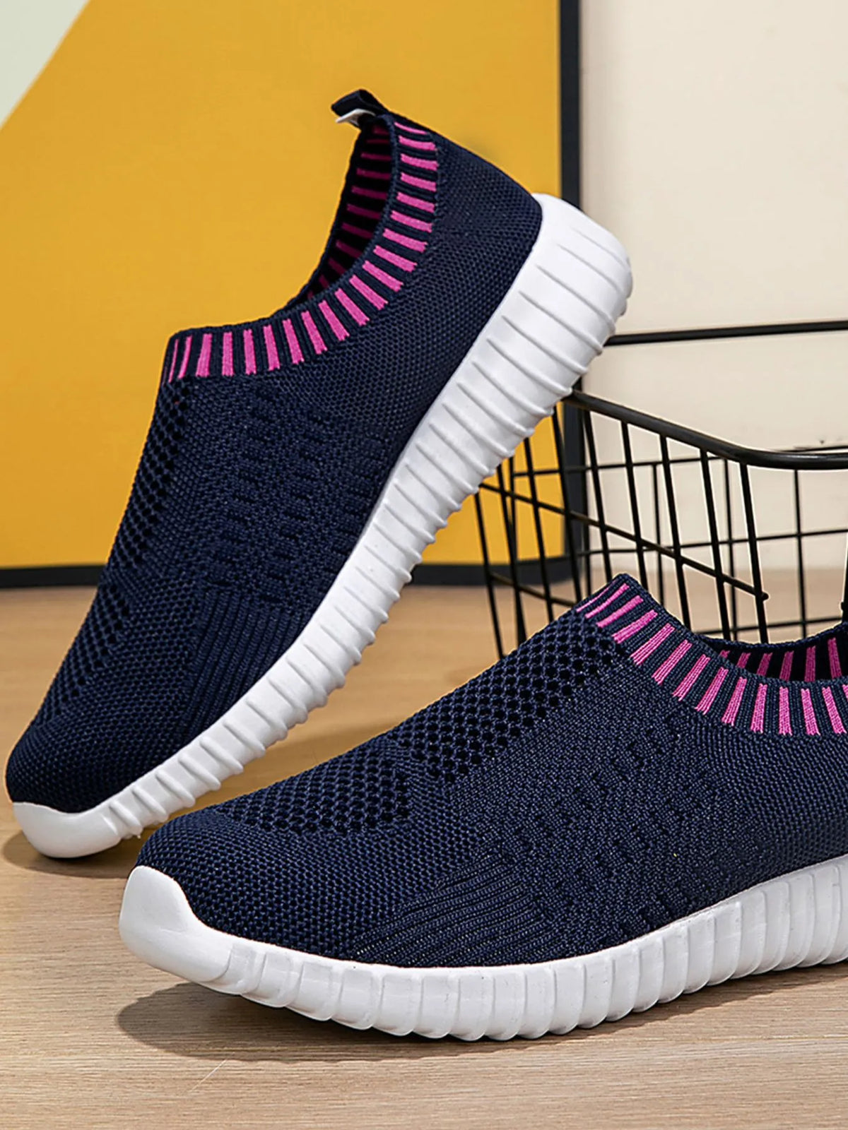 Breathable Knit Slip-On Athletic - Ladyez