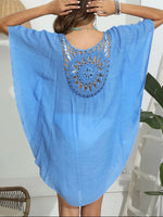 Tassel Crochet Round Neck Cover-Up - Ladyez