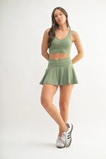 MONO B Ruched Front Active Tank - Ladyez