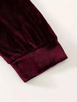 Full Size Velvet Hoodie and Pants Set Plus Size