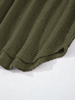 Textured Knit Button Detail Top