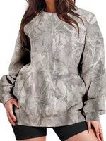 Oversized Printed Crew Neck Sweatshirt