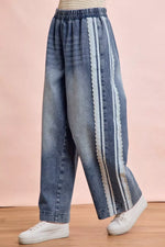 BiBi Washed Lace Contrast Sided Jeans