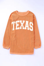 TEXAS Round Neck Long Sleeve Sweatshirt