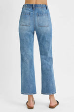 RISEN Full Size High Waisted Bootcut Cropped Jeans Plus Size - Ladyez