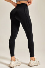 Wide Waistband Long Active Pants - Ladyez