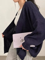 Open Front Oversized Knit Cardigan