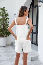 Knotted Strap Romper with Pockets