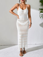 Openwork Scoop Neck Cover-Up Dress - Ladyez