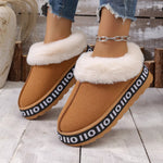 Round Toe Plush Lined Ankle Boots