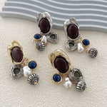 Zinc Alloy Heart Dangle Earrings