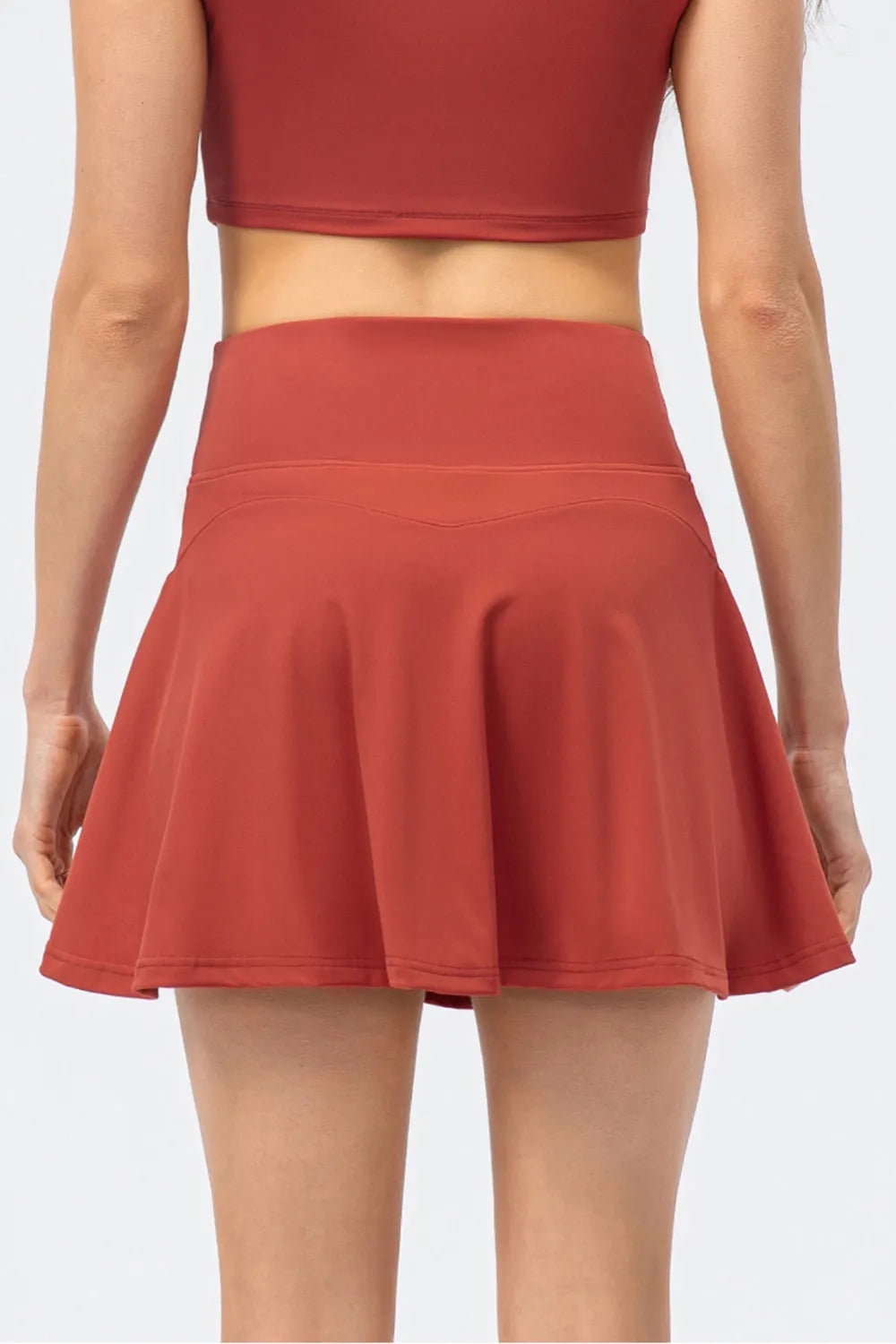 High Waist Wide Waistband Active Skirt - Ladyez