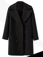 Double-Breasted Long Sleeve Coat