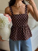 Polka Dot Tie Back Cami