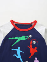 Children's Soccer Player Graphic Long Sleeve T-Shirt