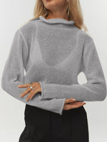Mock Neck Long Sleeve Sweater