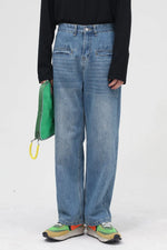 Front Pockets Baggy Jeans