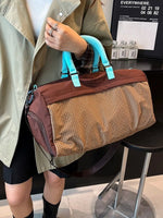 Plaid Oxford Sloth Travel Bag