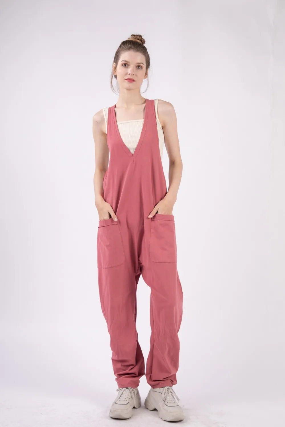 VERY JPlunge Sleeveless Jumpsuit with Pockets